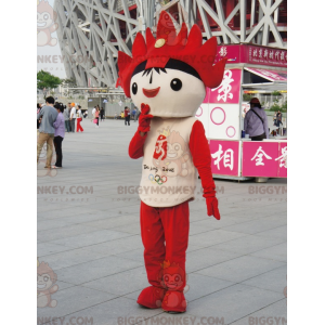 2012 Olympics Black White Red Snowman BIGGYMONKEY™ Mascot