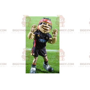 Costume de mascotte BIGGYMONKEY™ d'homme sportif de rugbyman -
