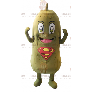 Costume de mascotte BIGGYMONKEY™ de gros cornichon vert géant -