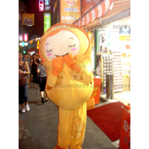 BIGGYMONKEY™ Mascot Costume Doll Girl in Yellow Outfit -
