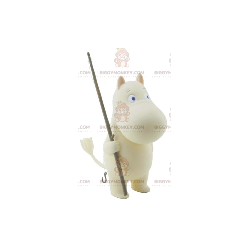 BIGGYMONKEY™ Blue Eyed White Hippo Mascot Costume -