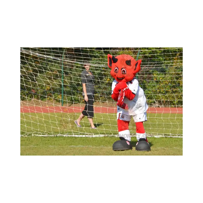 Imp Red Devil BIGGYMONKEY™ Mascot Costume In Sportswear – Imp Red Devil BIGGYMONKEY™ Mascot Costume In Sportswear –
