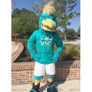 Giant Green Yellow and White Eagle BIGGYMONKEY™ Mascot Costume