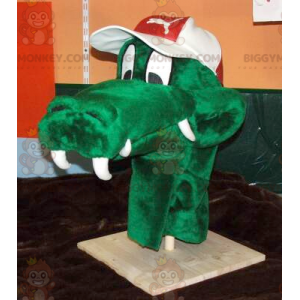 Green Crocodile Head BIGGYMONKEY™ Mascot Costume -