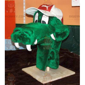Green Crocodile Head BIGGYMONKEY™ Mascot Costume –