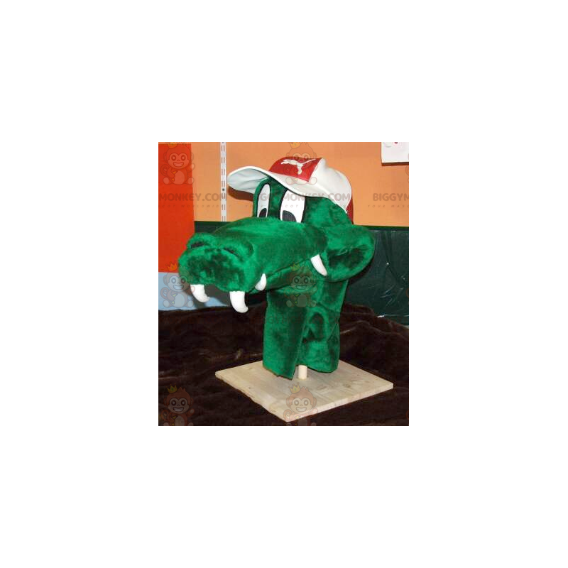 Στολή μασκότ BIGGYMONKEY™ Green Crocodile Head - Κεφάλια μασκότ - BIGGYMONKEY_0239 - BiggyMonkey.com