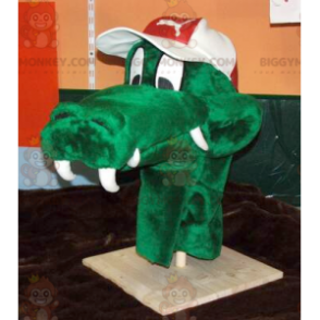 Στολή μασκότ BIGGYMONKEY™ Green Crocodile Head - Biggymonkey.com