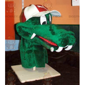 Στολή μασκότ BIGGYMONKEY™ Green Crocodile Head - Biggymonkey.com