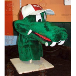 Green Crocodile Head BIGGYMONKEY™ Mascot Costume –