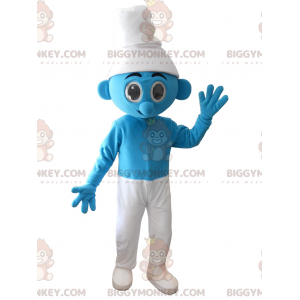 Blue and White Smurf BIGGYMONKEY™ Mascot Costume –