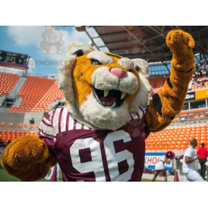 Orange Black and White Tricolor Tiger BIGGYMONKEY™ Mascot