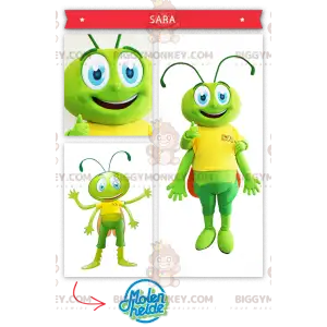 Grüne Heuschrecke BIGGYMONKEY™ Maskottchen-Kostüm -