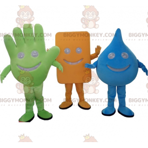 Set med 3 BIGGYMONKEY™s maskotar i olika former - BiggyMonkey