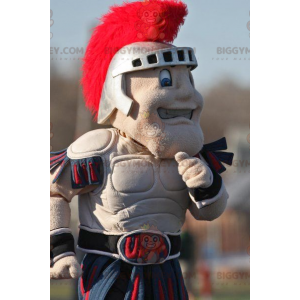 Στολή μασκότ Jovial Knight BIGGYMONKEY™ με κράνος και γκρι