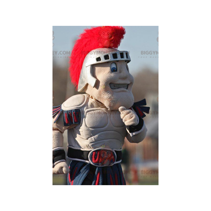 Jovial Knight BIGGYMONKEY™ Mascot Costume with Helmet and Gray