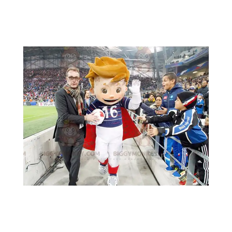 Fantasia de mascote BIGGYMONKEY™ para futebolista da Euro 2016 Fantasia de mascote BIGGYMONKEY™ para futebolista da Euro 2016