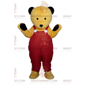 Στολή μασκότ BIGGYMONKEY™ με κίτρινο Teddy με κόκκινη φόρμα -
