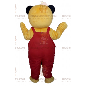 Στολή μασκότ BIGGYMONKEY™ με κίτρινο Teddy με κόκκινη φόρμα -
