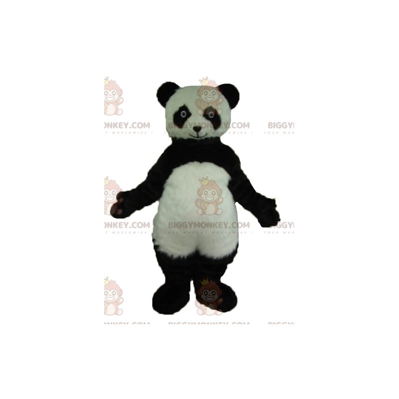 Costume da mascotte BIGGYMONKEY™ panda bianco e nero molto Costume da mascotte BIGGYMONKEY™ panda bianco e nero molto