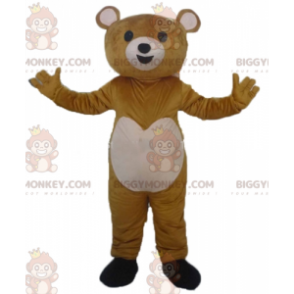 Sehr liebevolles Teddybär BIGGYMONKEY™ Maskottchen-Kostüm in