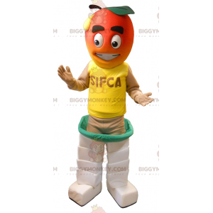  Costume da mascotte Giant Peach BIGGYMONKEY™ - Mascotte della frutta - BIGGYMONKEY_0245 - BiggyMonkey.com
