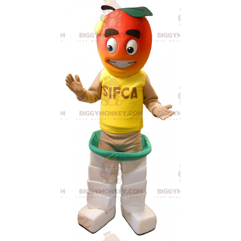 Giant Peach BIGGYMONKEY™ maskotkostyme - Frukt maskot - BIGGYMONKEY_0245 - BiggyMonkey.com