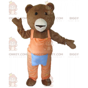 Disfraz de mascota de oso marrón y blanco BIGGYMONKEY™ con
