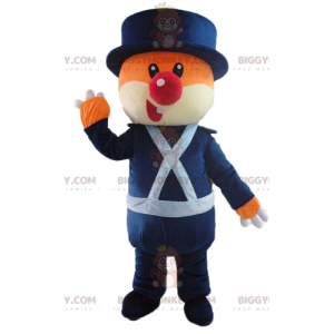 Costume da mascotte BIGGYMONKEY™ con orso bianco e arancione in