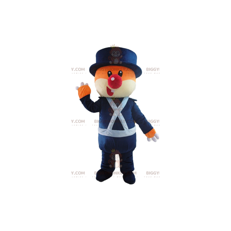 Costume de mascotte BIGGYMONKEY™ d'ours orange et blanc en Costume de mascotte BIGGYMONKEY™ d'ours orange et blanc en