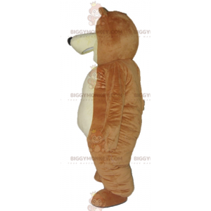 BIGGYMONKEY™ Big Smiling Brown and Yellow Bear Mascot Costume -