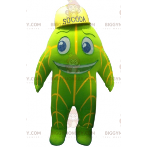 Kostým maskota BIGGYMONKEY™ Socoda Zelený a žlutý Kostým