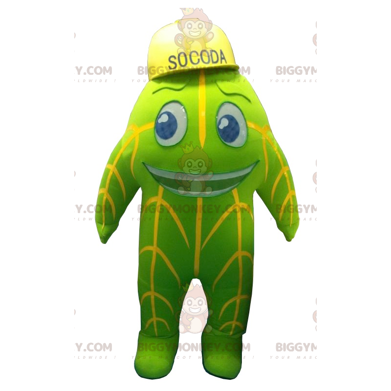 Kostým maskota BIGGYMONKEY™ Socoda Zelený a žlutý Kostým