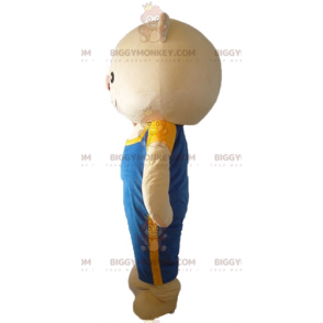 Traje de mascote BIGGYMONKEY™ grande ursinho de pelúcia bege