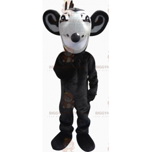 Roztomilý kostým černošedé myši BIGGYMONKEY™ maskota –