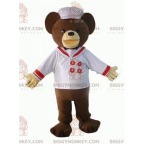 Traje de mascote do urso pardo BIGGYMONKEY™ vestido como um