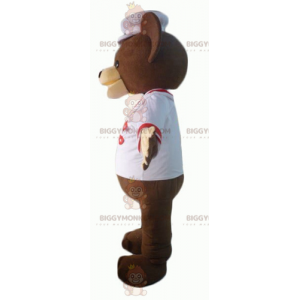 Traje de mascote do urso pardo BIGGYMONKEY™ vestido como um