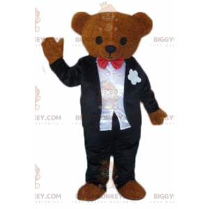 Costume da mascotte marrone Teddy Bear BIGGYMONKEY™ Dress Up Costume bianco e nero - Orso mascotte - BiggyMonkey.com