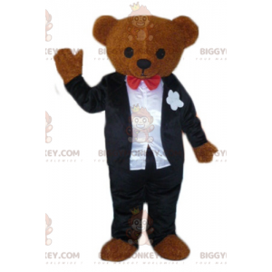 Kostým hnědý medvídek BIGGYMONKEY™ Maskot Oblékání Černobílý