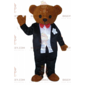 Bruine teddybeer BIGGYMONKEY™ mascottekostuum aankleden