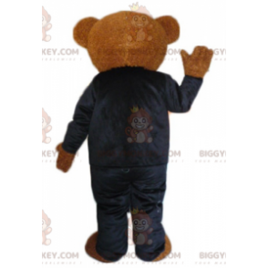 Brown Teddy Bear BIGGYMONKEY™ Mascot Costume Dress Up Black &