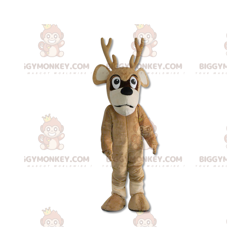 Disfraz de mascota BIGGYMONKEY™ Ciervo Reno de Navidad - Disfraz de mascota BIGGYMONKEY™ Ciervo Reno de Navidad -