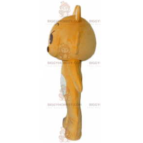Drilsk udseende orange og hvid bamse BIGGYMONKEY™ maskot