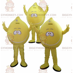 Conjunto de 3 mascotes BIGGYMONKEY™s de limões amarelos –