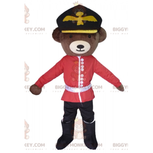 Braunbär BIGGYMONKEY™ Maskottchenkostüm als englischer Soldat