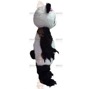 BIGGYMONKEY™ maskotkostyme svart og hvit panda med rosa sløyfe - Pandas-maskot - BIGGYMONKEY_02567 - BiggyMonkey.com