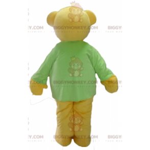 BIGGYMONKEY™ Maskotdräkt Gul nallebjörn med grön T-shirt - Bärmaskot - BIGGYMONKEY_02568 - BiggyMonkey.com