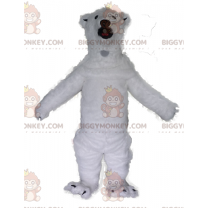 Traje de mascote de urso polar branco muito impressionante e