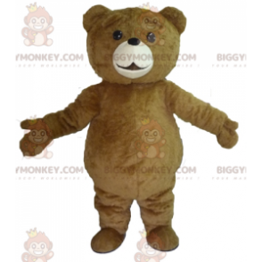 Traje de mascote BIGGYMONKEY™ de urso pardo fofo e gordo –
