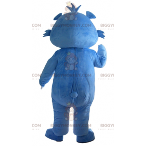 Costume de mascotte BIGGYMONKEY™ d'ours en peluche bleu et gris de hérisson - Mascotte d'ours - BiggyMonkey.com