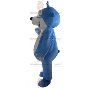 Costume de mascotte BIGGYMONKEY™ d'ours en peluche bleu et gris de hérisson - Mascotte d'ours - BiggyMonkey.com